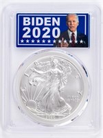 Coin 2020 Silver Eagle,Joe Biden, PCGS MS70