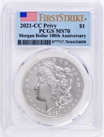 Coin 2021-CC Privy, Morgan Silver Dollar PCGS MS70