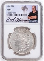 Coin 1884-O Morgan Silver Dollar, NGC MS64