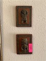2PC MEXICAN CRUSHED STONE ART