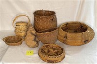 (7) Native American Woven Baskets