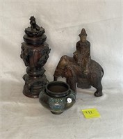 (3) Cast Oriental Pieces