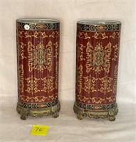 Pair of Chinese Decorative Urns
