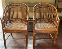 Pair of Bamboo Chinese Chairs