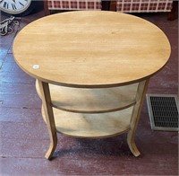 Antiqued Two Tier Side Table