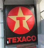 Texaco Heavy Plastic Molded Sign 66" X 53" Framed