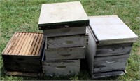 Lot of wood bee boxes
