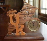 UK Wooden Plaque w/Clock