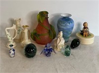 Grouping of Porcelain and Blown Glass Items