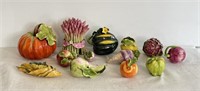 Grouping of Glass Fruits and Vegetables