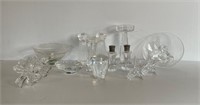 Grouping of Clear Glass Items