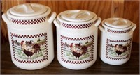3 pc. Rooster Canister Set