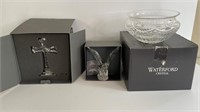 (3) Waterford Clear Glass Items