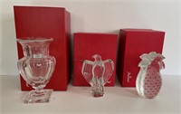 (3) Baccarat Clear Glass Items
