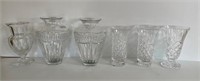 Group of Six Waterford and Baccarat Vases