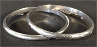 2 Sterling Silver Bangle Bracelets