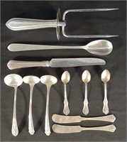 11 pc Sterling Silver Spoons & Serveware
