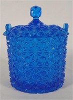 Fenton Daisy & Button Blue Art Glass Candy Dish
