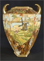 Hand Painted Nippon Moriage Vase