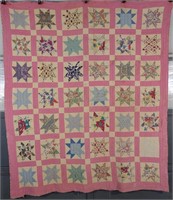 Antique Handmade Star Patchwork Quilt