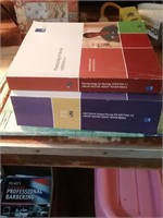 Stack of nursing books