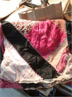 Vintage quilted pieces some in poor condition