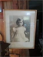 Young girls photo in Gold frame