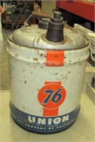 1960's 5 Gallon Union 76 Motor Oil Can
