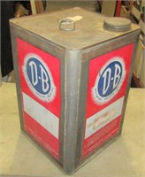 Vintage 5 Gallon DB Motor Oil Can