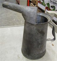 US Standard 1/2 Gallon Pouring Oil Can  10" Tall