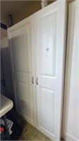 2 Door White Cabinet w/ 6 Shelves