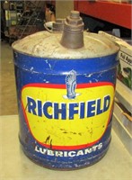 Vintage 5 Gallon Richfield Oil Can