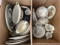 2 boxes of ceramic and porcelain items