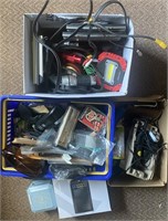 3 boxes of electronic items.