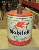 Vintage 5 Gallon Mobil Oil Can