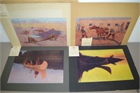 (4) Frederic Remington Best Paintings Print Set