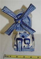 Delft Holland Ceramic Windmill Music Box