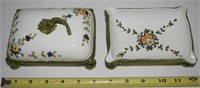 Vintage Italian Porcelain Ashtray & Lidded Box