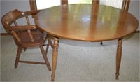 Vtg Authentic Furniture Prod Dining Table & Chair+