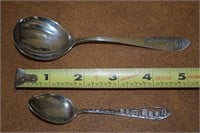 (2) Sterling Silver Spoons Georgia & Niagara Falls