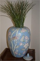 Vintage WBI China Porcelain Bird of Paradise Jar