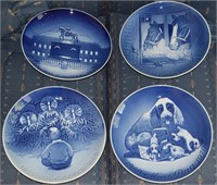 (4) Bing & Grondahl Porcelain Plates Christmas +