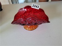 VINTAGE RUBY RED DISH