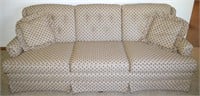 Vintage Tulip Pattern Sofa Couch w/ Pillows 84"L