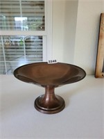 PRETTY BROWN FOOTED PEDESTAL CANDY DISH