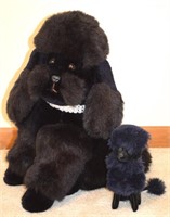 Vtg Kamar Toys Black Poodle + 24K Polar Puff Plush