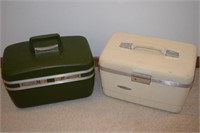 (2) Vtg Hardshell Vanity Luggage pcs