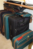Lot of Vintage Luggage with Jaguar +