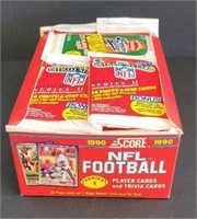 box of 1990s  football cards