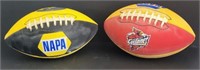 Napa Hawkeye and cyclone footballs